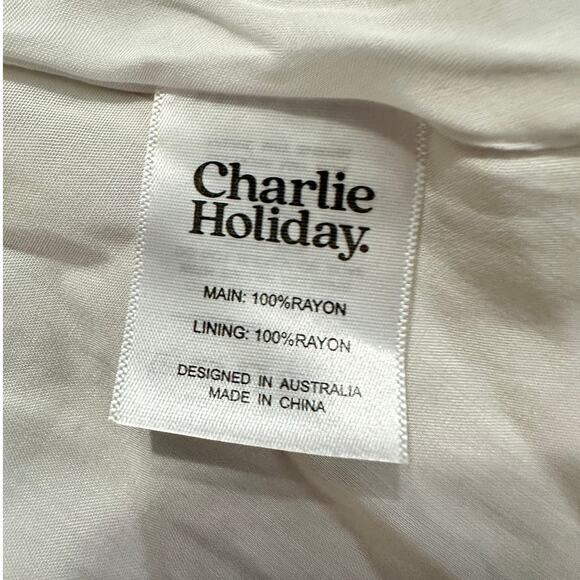 Charlie Holiday Willow Miniskirt Women's 4 Yellow Pink Floral A-Line NWT - Picture 5 of 8